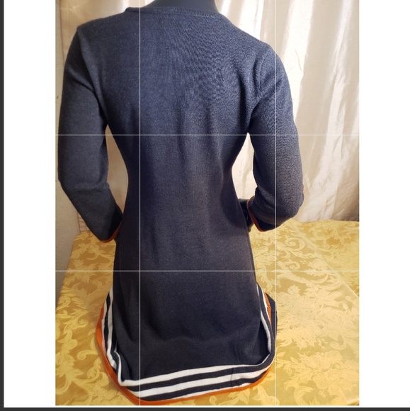 JH Longsleeve Sweater Dress w/ Stripe Trim S - Picture 5 of 9